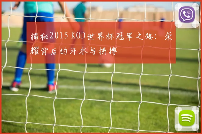 揭秘2015 KOD世界杯冠军之路：荣耀背后的汗水与拼搏